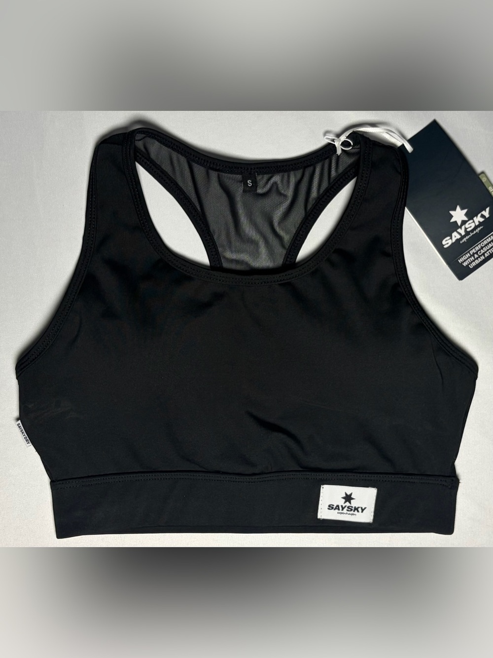 Saysky Copenhagen Eco Combat Sports Bra Women's Small Black New w Tags